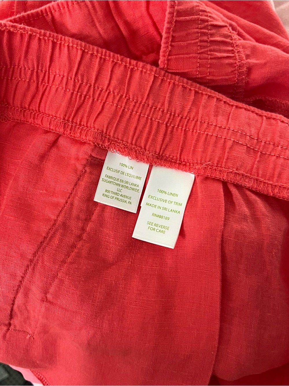NWT Lilly Pulitzer Lilo Linen Short Mizner Red Size XL - Picture 7 of 8